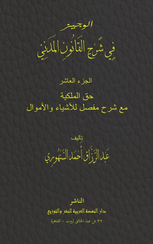 موسوعة السنهوري ج10: حق الملكية - مع شرح مفصل للأشياء والأموال